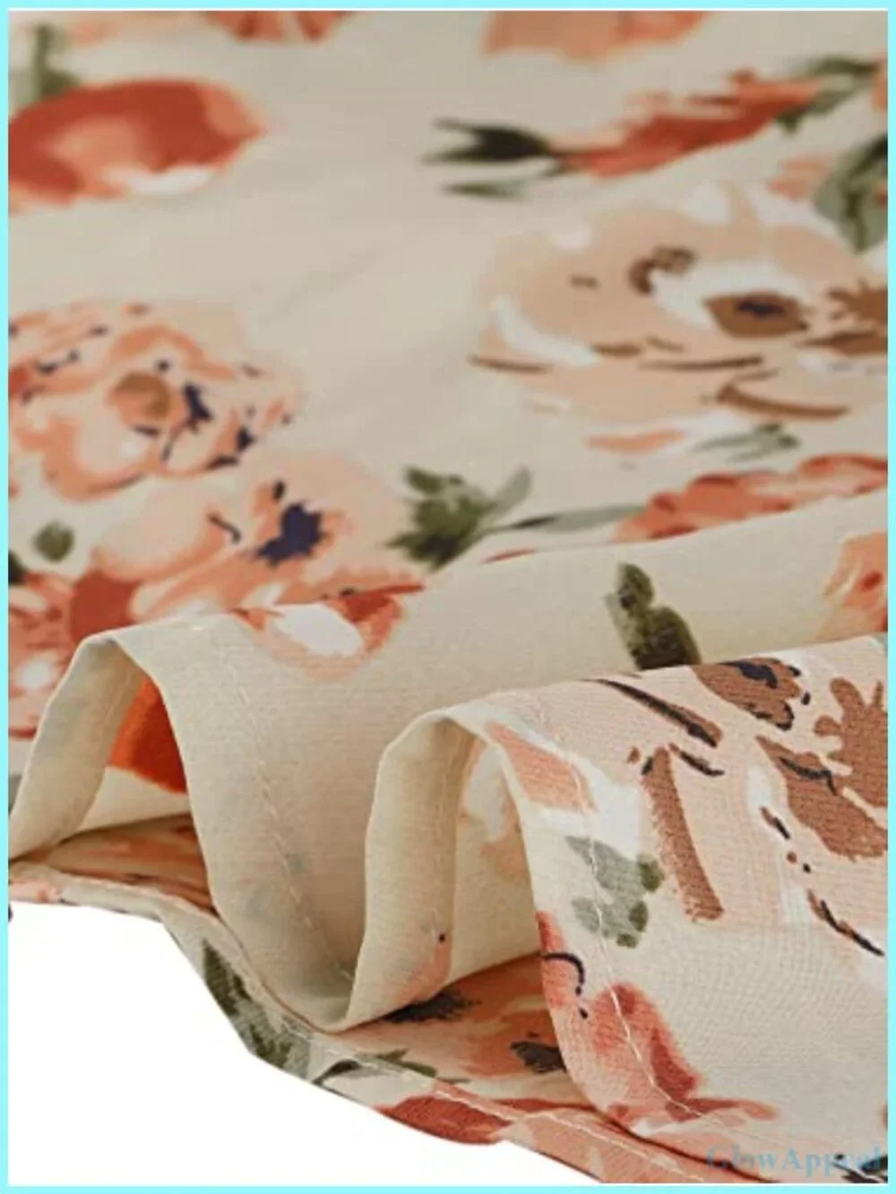 High Waist Floral Chiffon Ruffle Midi Skirt, Layered High Low Flowy with Hidden